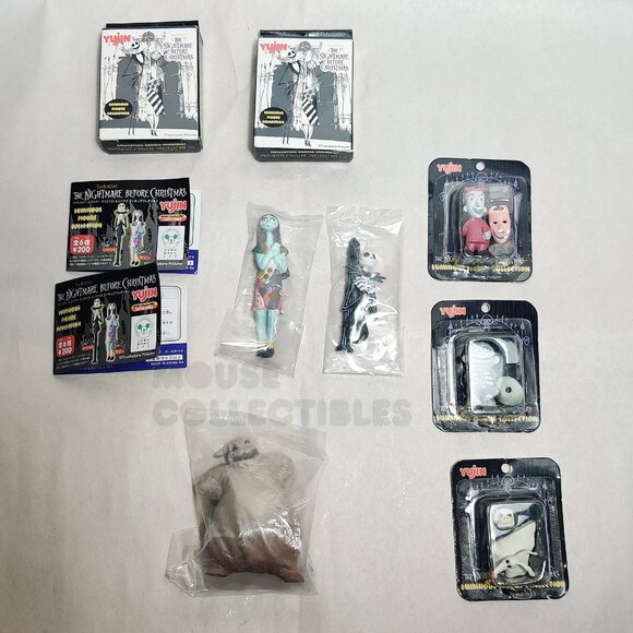 Vintage Yujin Gashapon Disney Nightmare Before Christmas Figures Japan Glow - Picture 1 of 11